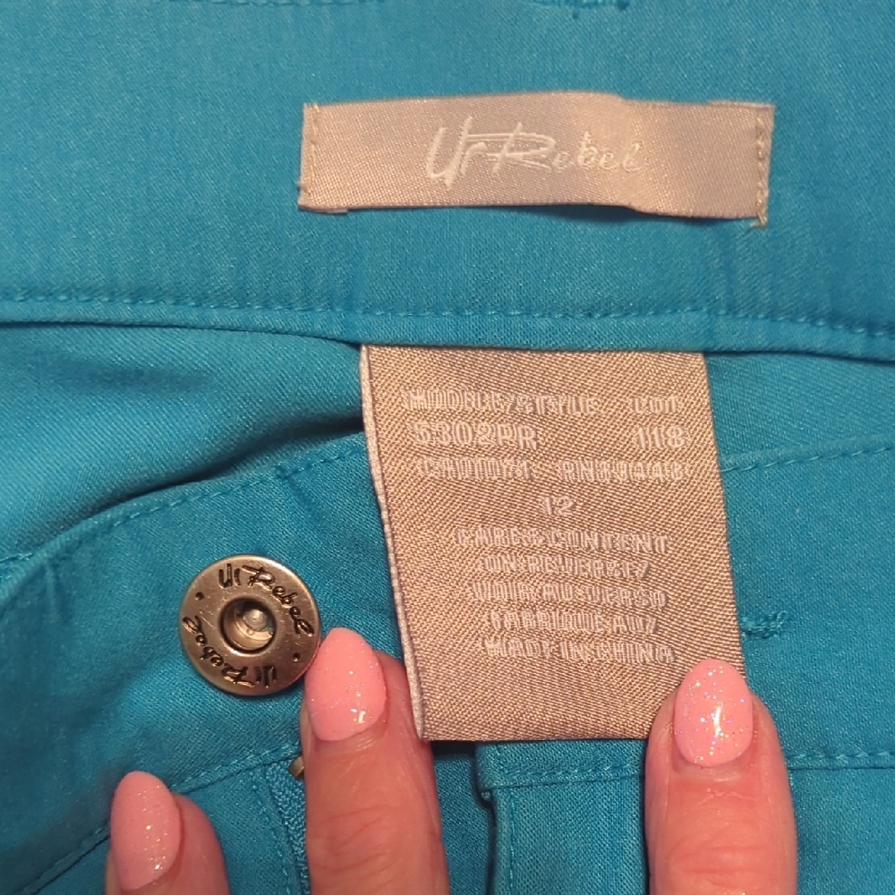 Women's Cropped Pants - Teal.  2 For $10